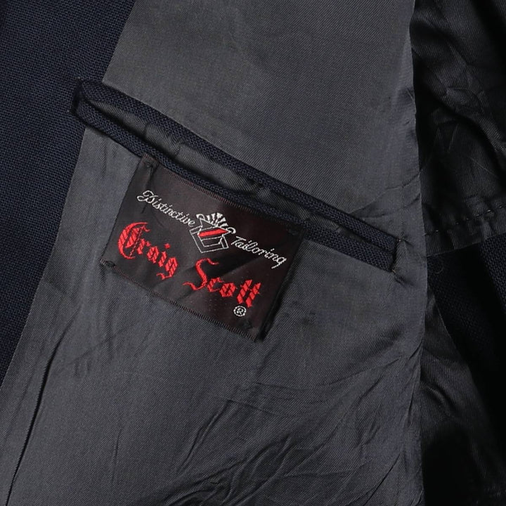 Craig Scott Navy Blazer, Tailored Jacket, Made in USA, Men's Size L unclear navy blue type Vintage Second Hand