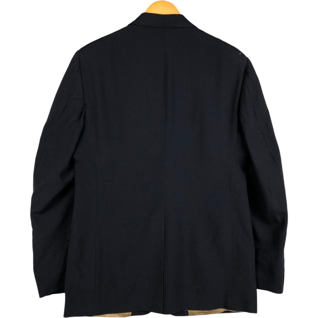 EVAN-PICONE Navy Blazer, Tailored Jacket, Men's Size L wool navy blue type Vintage Second Hand