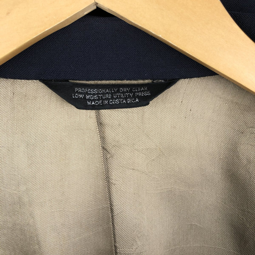 EVAN-PICONE Navy Blazer, Tailored Jacket, Men's Size L wool navy blue type Vintage Second Hand