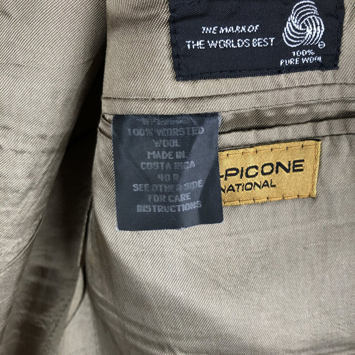 EVAN-PICONE Navy Blazer, Tailored Jacket, Men's Size L wool navy blue type Vintage Second Hand