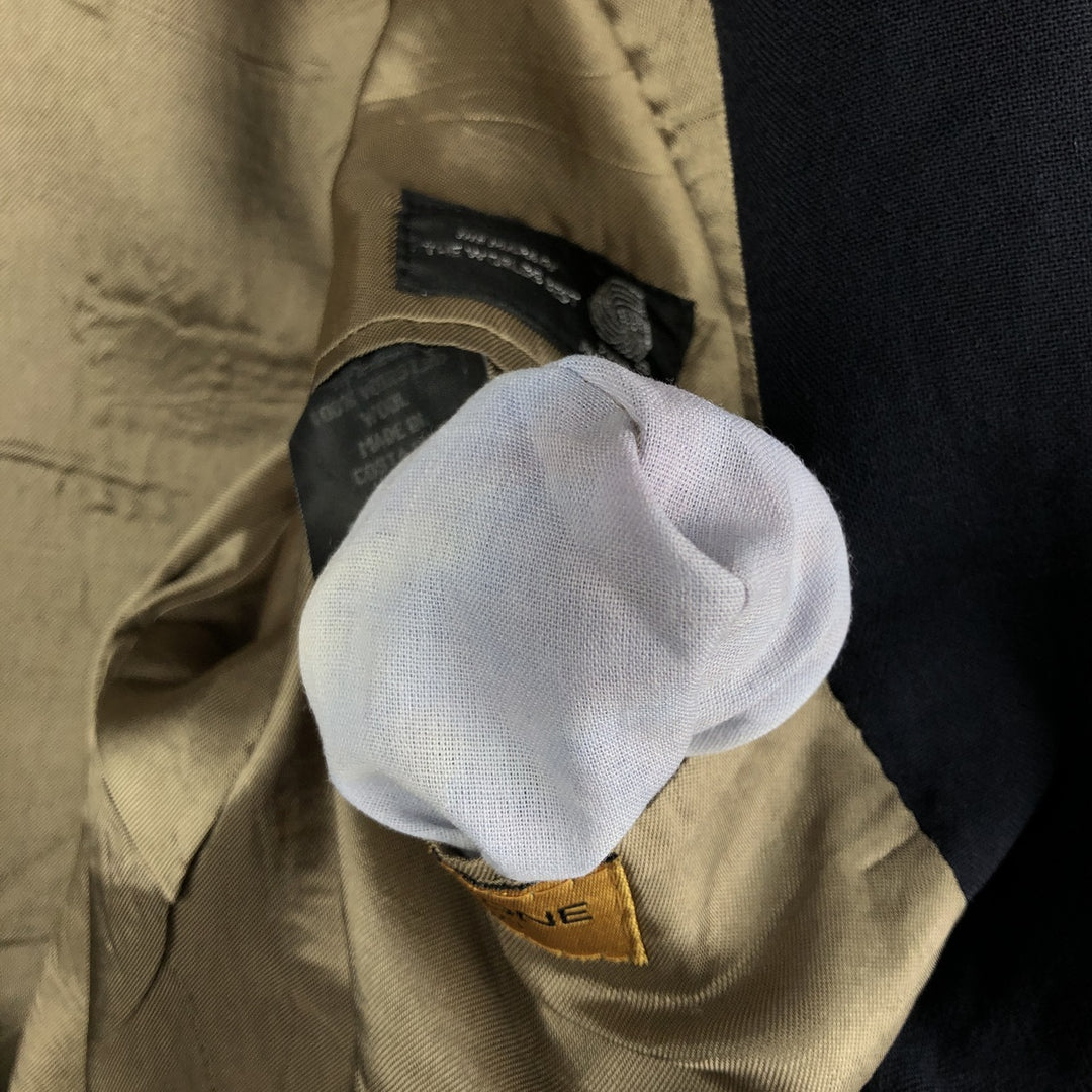 EVAN-PICONE Navy Blazer, Tailored Jacket, Men's Size L wool navy blue type Vintage Second Hand