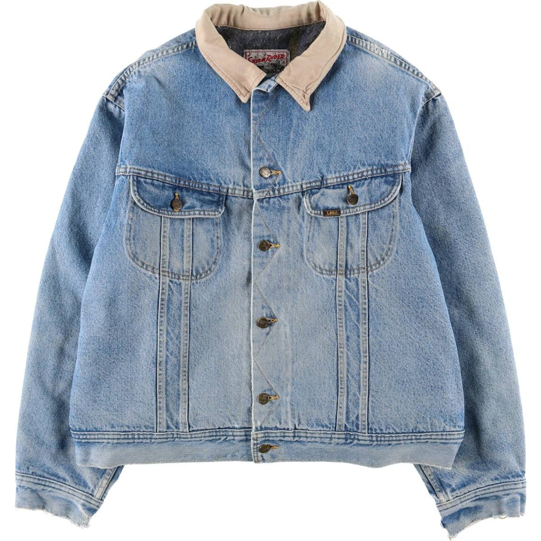 Vintage Lee STORM RIDER denim jacket from the 1970'S and 1980s, size XXL, men's. cotton Blue type light blue Vintage Second Hand