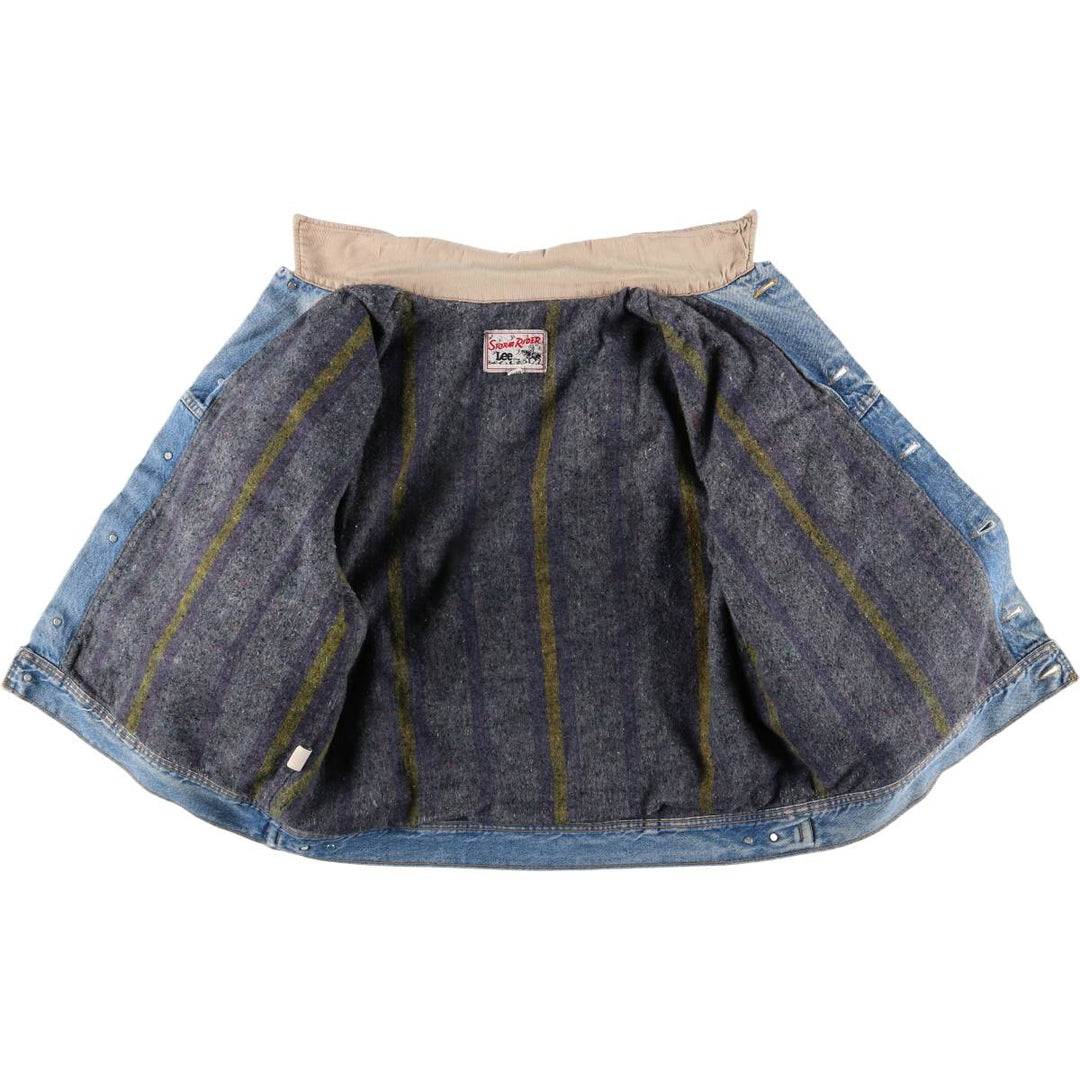 Vintage Lee STORM RIDER denim jacket from the 1970'S and 1980s, size XXL, men's. cotton Blue type light blue Vintage Second Hand