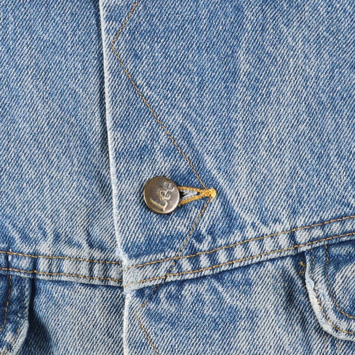 Vintage Lee STORM RIDER denim jacket from the 1970'S and 1980s, size XXL, men's. cotton Blue type light blue Vintage Second Hand