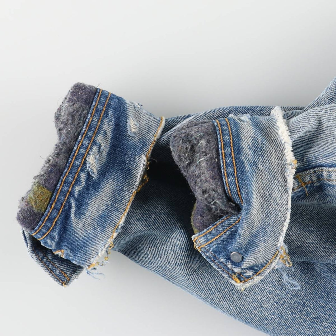 Vintage Lee STORM RIDER denim jacket from the 1970'S and 1980s, size XXL, men's. cotton Blue type light blue Vintage Second Hand