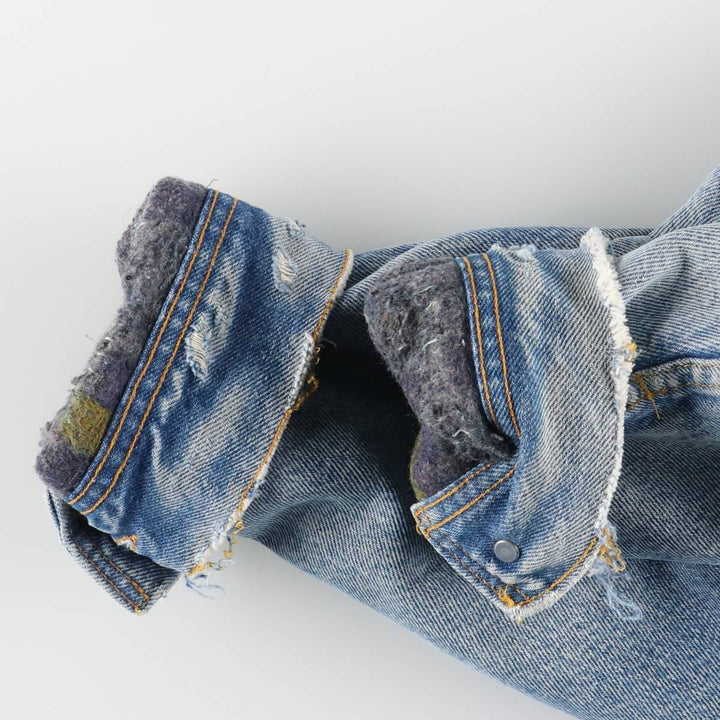 Vintage Lee STORM RIDER denim jacket from the 1970'S and 1980s, size XXL, men's. cotton Blue type light blue Vintage Second Hand