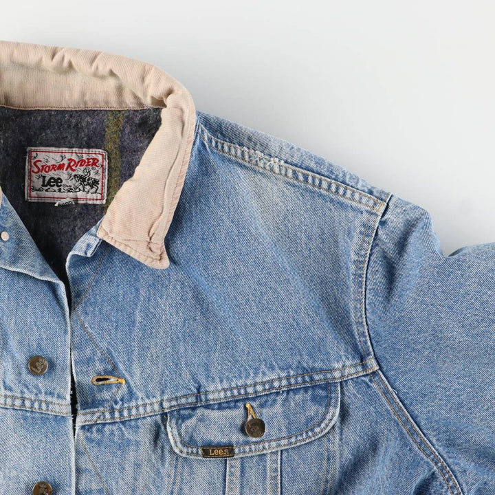 Vintage Lee STORM RIDER denim jacket from the 1970'S and 1980s, size XXL, men's. cotton Blue type light blue Vintage Second Hand