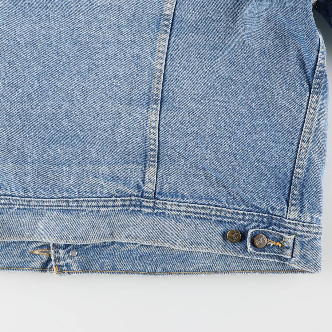 Vintage Lee STORM RIDER denim jacket from the 1970'S and 1980s, size XXL, men's. cotton Blue type light blue Vintage Second Hand