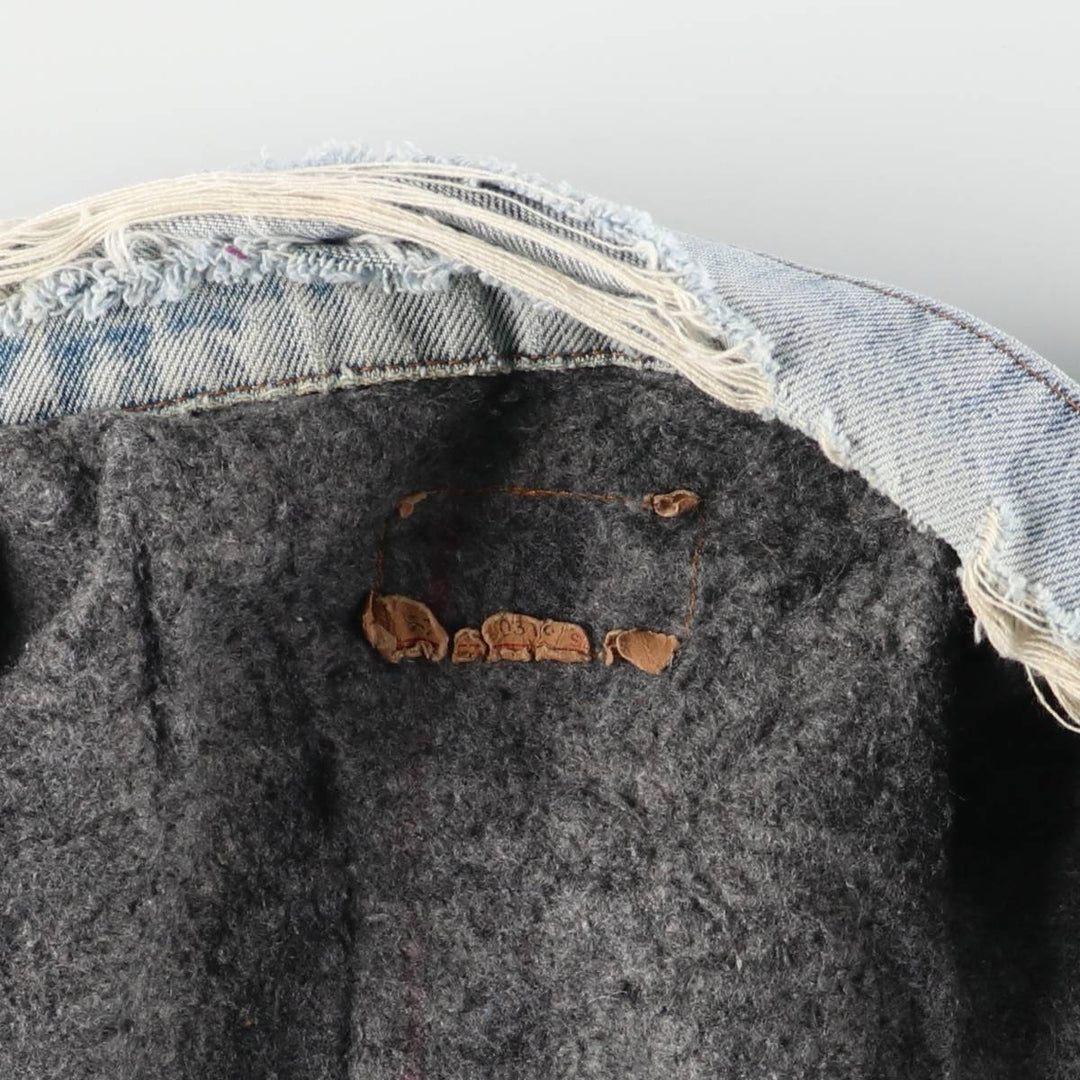 2000'S Levi's denim jacket, made in the USA, men's size M cotton blue type Vintage Second Hand