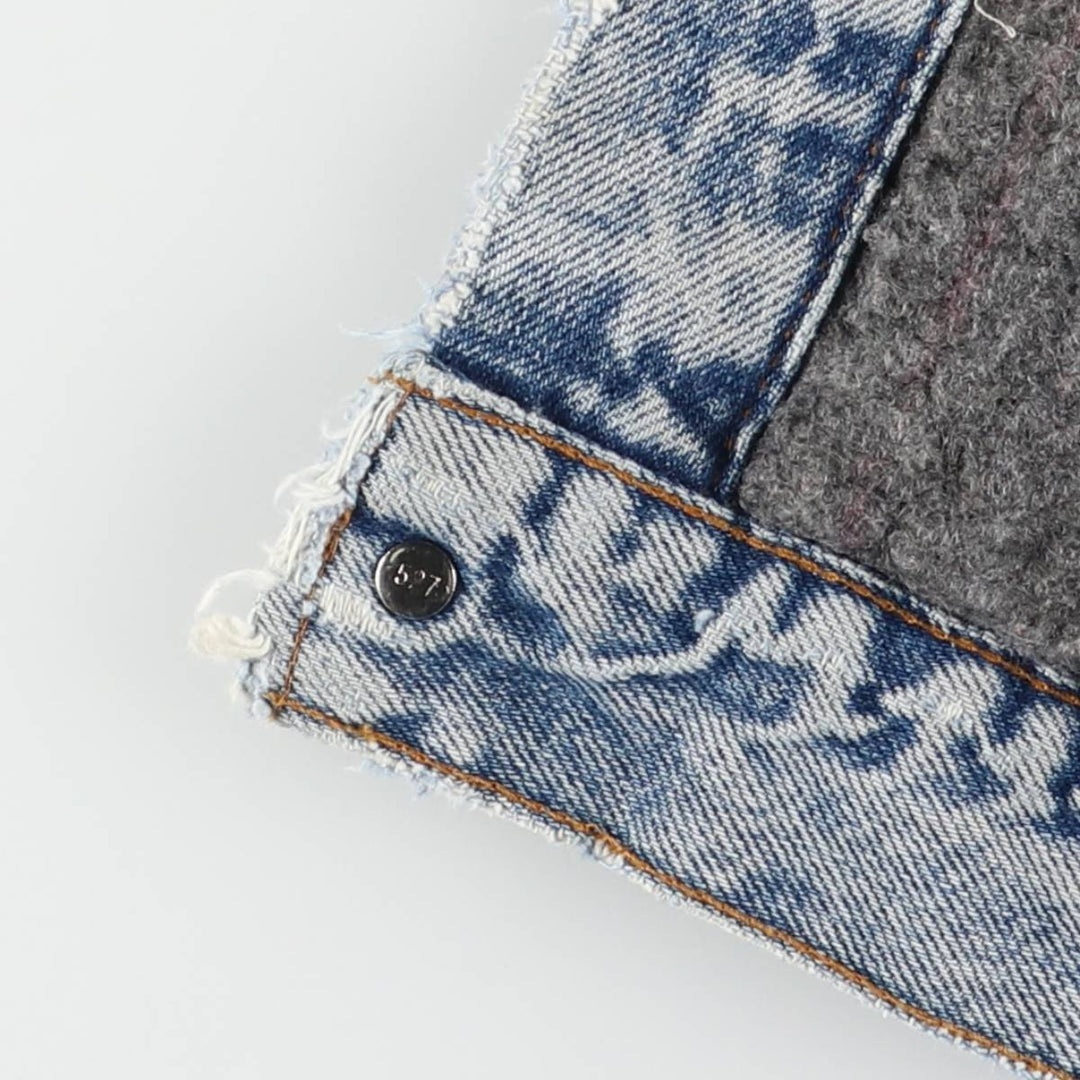 2000'S Levi's denim jacket, made in the USA, men's size M cotton blue type Vintage Second Hand