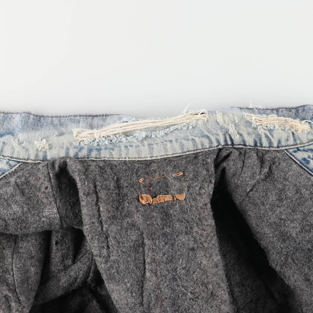 2000'S Levi's denim jacket, made in the USA, men's size M cotton blue type Vintage Second Hand