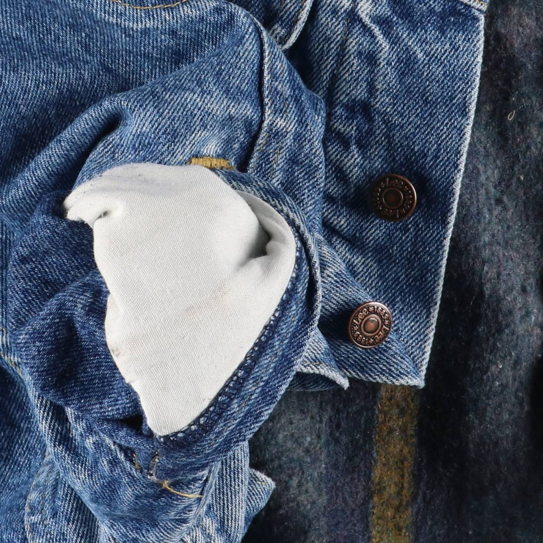Vintage 90'S Lee denim jacket, size L, men's cotton blue type Vintage Second Hand