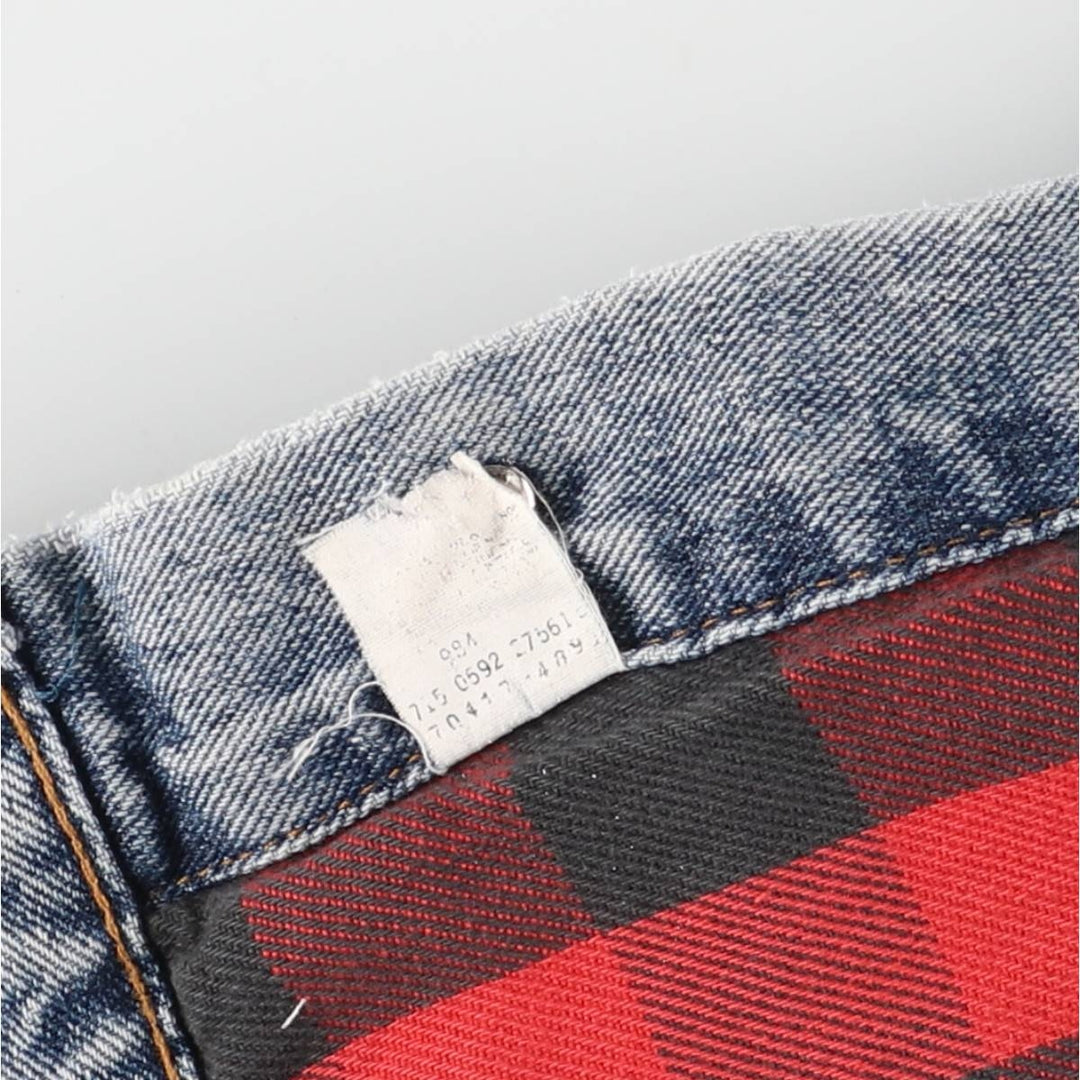 90'S Levi's denim jacket, denim jacket, made in the USA, men's size L, vintage cotton Blue type light blue Vintage Second Hand