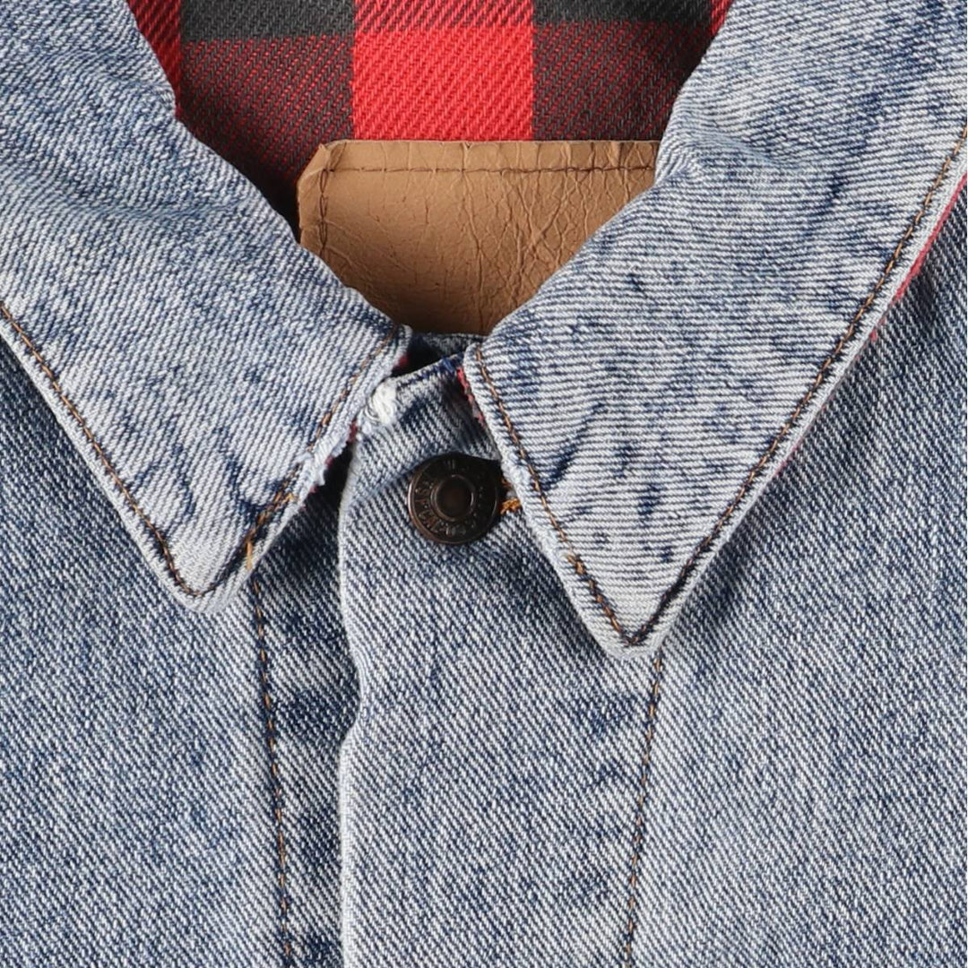 90'S Levi's denim jacket, denim jacket, made in the USA, men's size L, vintage cotton Blue type light blue Vintage Second Hand