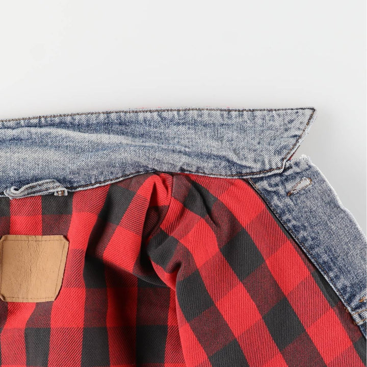 90'S Levi's denim jacket, denim jacket, made in the USA, men's size L, vintage cotton Blue type light blue Vintage Second Hand