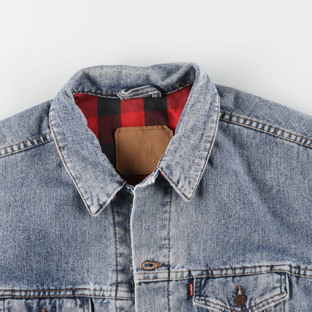 90'S Levi's denim jacket, denim jacket, made in the USA, men's size L, vintage cotton Blue type light blue Vintage Second Hand