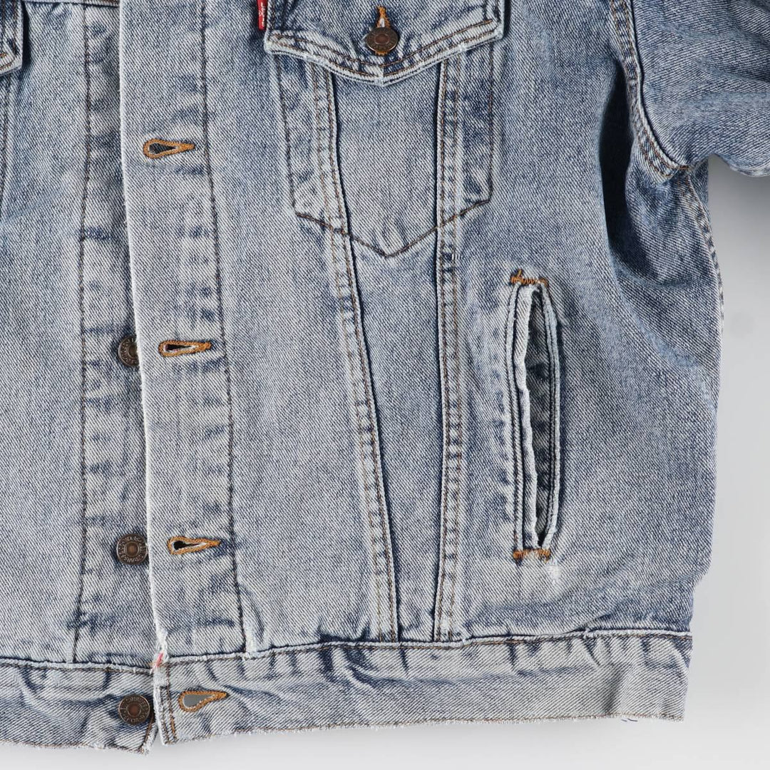 90'S Levi's denim jacket, denim jacket, made in the USA, men's size L, vintage cotton Blue type light blue Vintage Second Hand