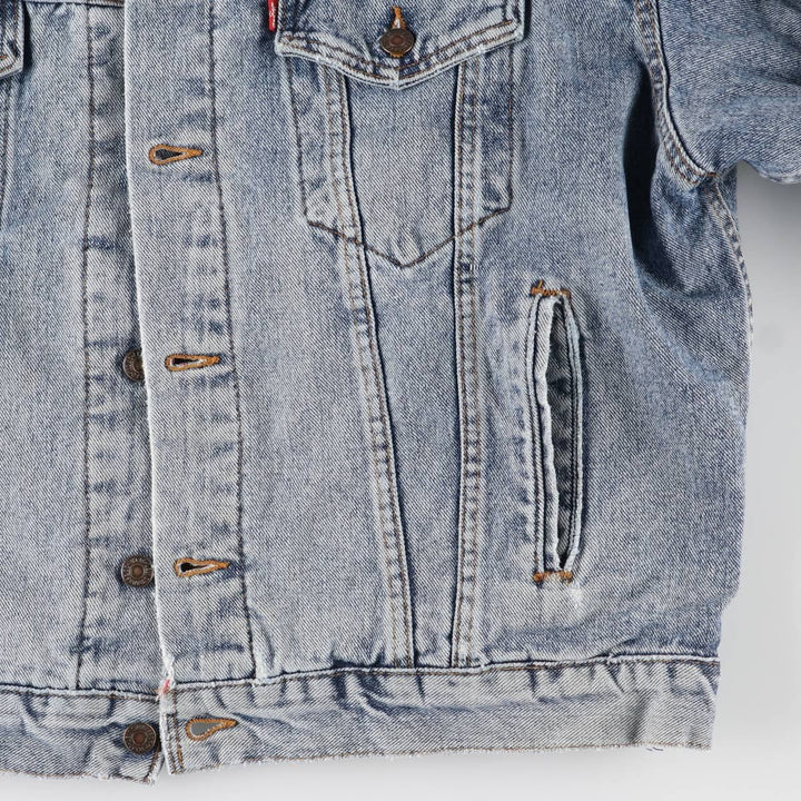90'S Levi's denim jacket, denim jacket, made in the USA, men's size L, vintage cotton Blue type light blue Vintage Second Hand