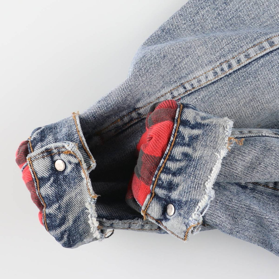 90'S Levi's denim jacket, denim jacket, made in the USA, men's size L, vintage cotton Blue type light blue Vintage Second Hand