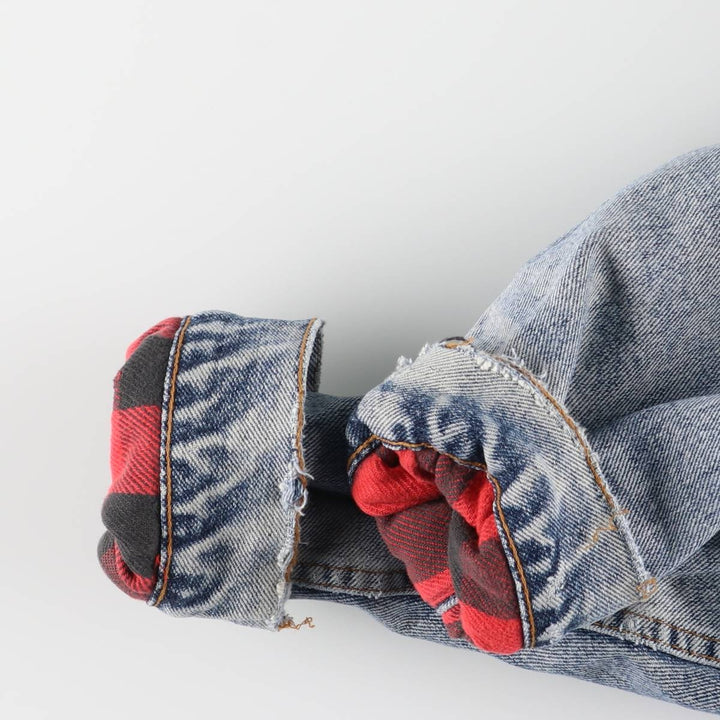 90'S Levi's denim jacket, denim jacket, made in the USA, men's size L, vintage cotton Blue type light blue Vintage Second Hand