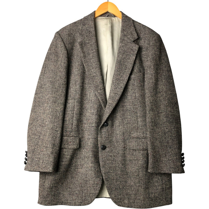 Vintage 1970'S Harris Tweed wool tailored jacket, made in the USA, size M, men's wool gray type Vintage Second Hand