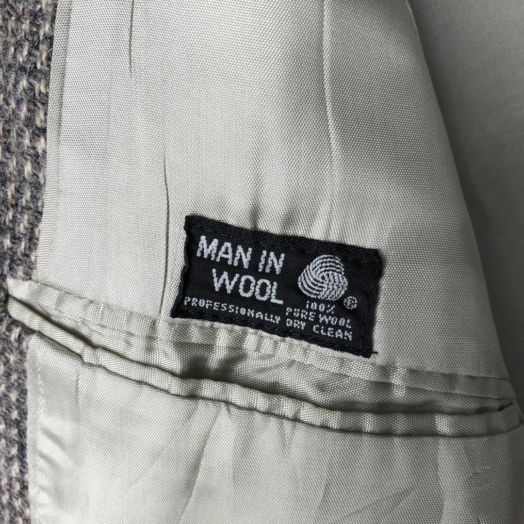 Vintage 1970'S Harris Tweed wool tailored jacket, made in the USA, size M, men's wool gray type Vintage Second Hand