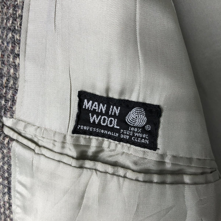 Vintage 1970'S Harris Tweed wool tailored jacket, made in the USA, size M, men's wool gray type Vintage Second Hand