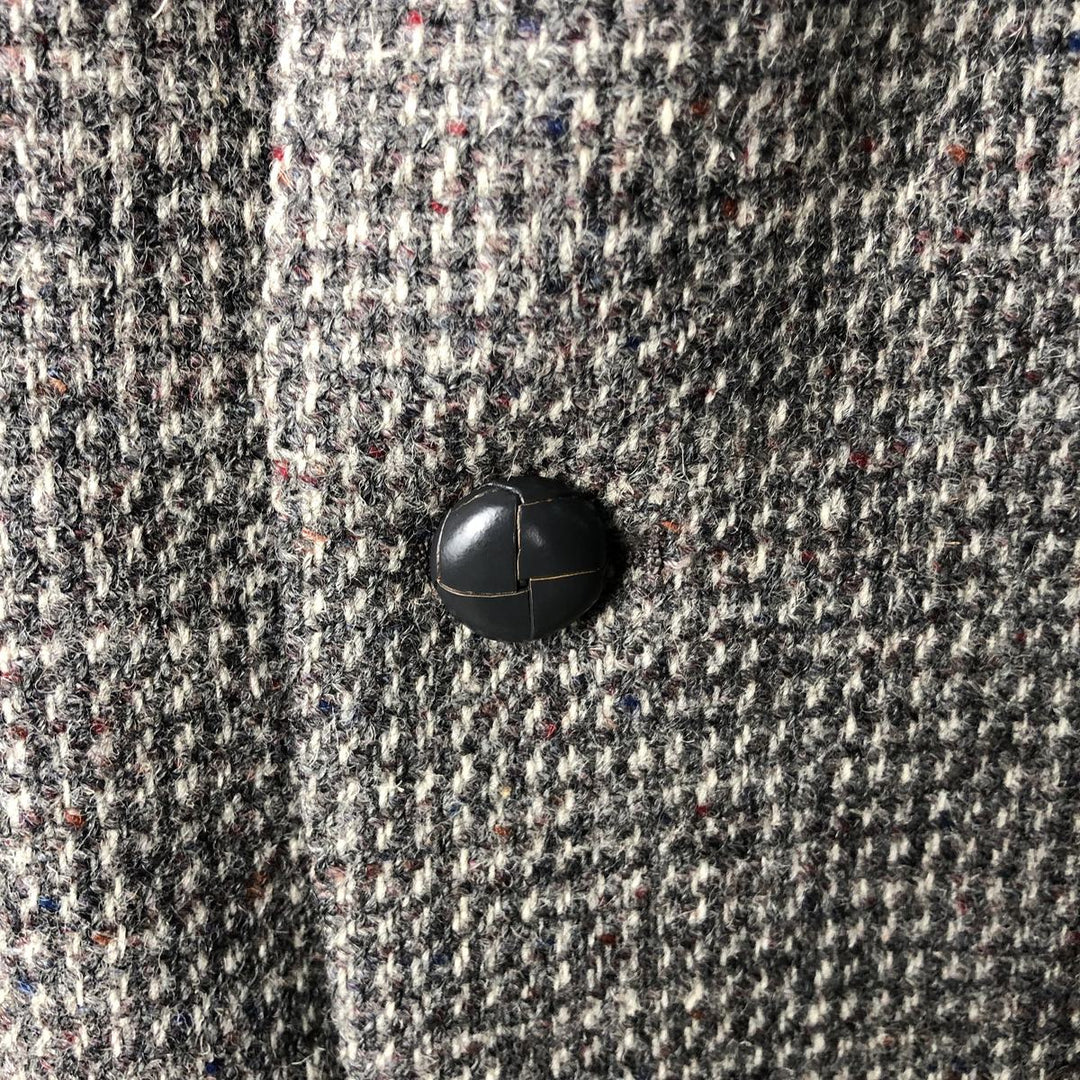 Vintage 1970'S Harris Tweed wool tailored jacket, made in the USA, size M, men's wool gray type Vintage Second Hand