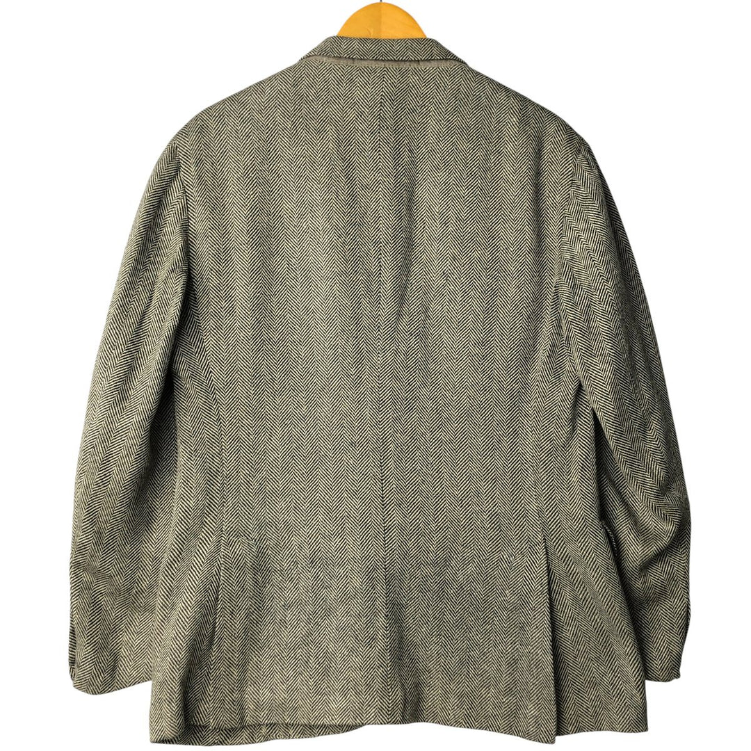 Ralph Lauren POLO RALPH LAUREN Herringbone Silk and Linen Tailored Jacket, Men's Size M linen pale white type Vintage Second Hand