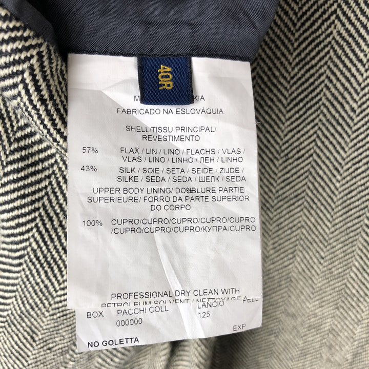 Ralph Lauren POLO RALPH LAUREN Herringbone Silk and Linen Tailored Jacket, Men's Size M linen pale white type Vintage Second Hand