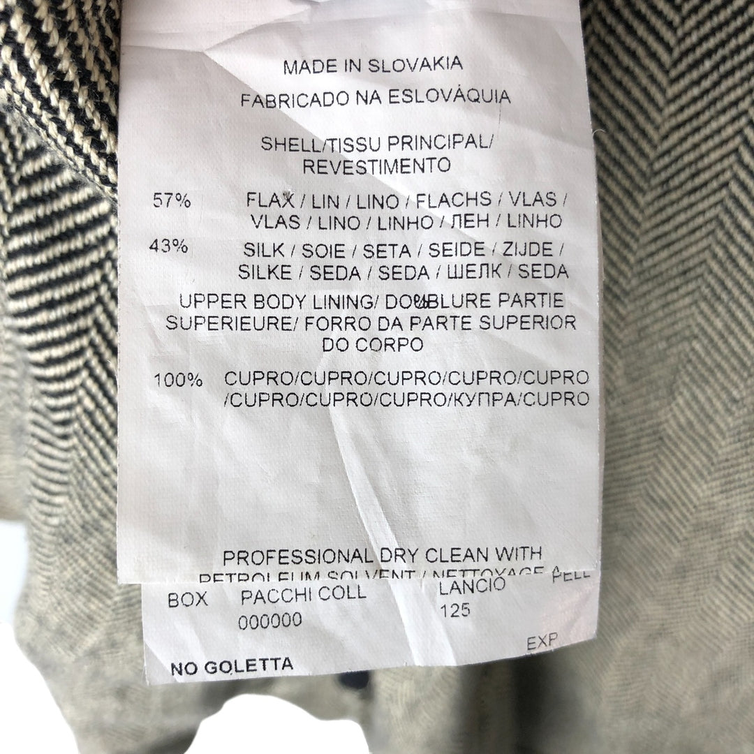 Ralph Lauren POLO RALPH LAUREN Herringbone Silk and Linen Tailored Jacket, Men's Size M linen pale white type Vintage Second Hand