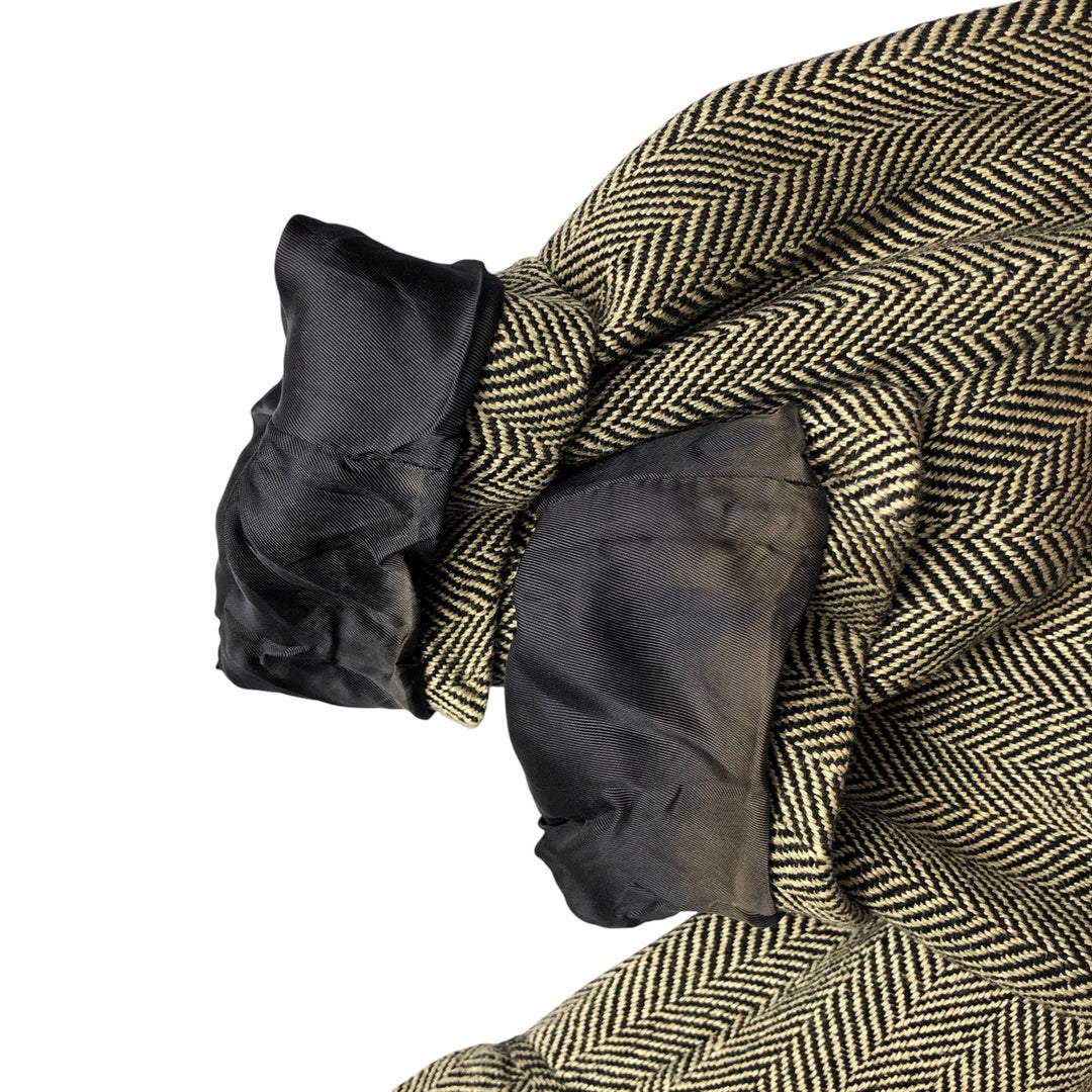 Ralph Lauren POLO RALPH LAUREN Herringbone Silk and Linen Tailored Jacket, Men's Size M linen pale white type Vintage Second Hand