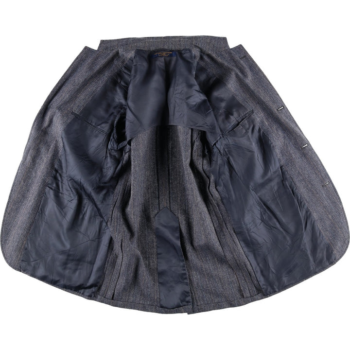 Brooks Brothers 346 Herringbone Tailored Jacket, Men's Size Medium unclear navy blue type Vintage Second Hand