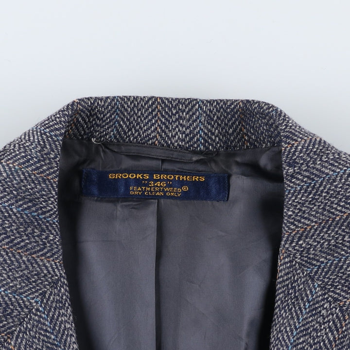 Brooks Brothers 346 Herringbone Tailored Jacket, Men's Size Medium unclear navy blue type Vintage Second Hand