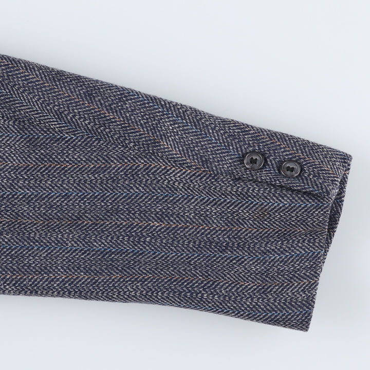 Brooks Brothers 346 Herringbone Tailored Jacket, Men's Size Medium unclear navy blue type Vintage Second Hand