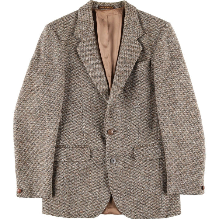 Vintage Harris Tweed Dunn & Co. wool tailored jacket from the 1950'S to 1960s, made in England, size M. wool Beige type Vintage Second Hand