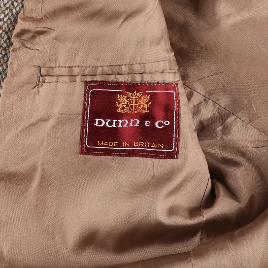 Vintage Harris Tweed Dunn & Co. wool tailored jacket from the 1950'S to 1960s, made in England, size M. wool Beige type Vintage Second Hand