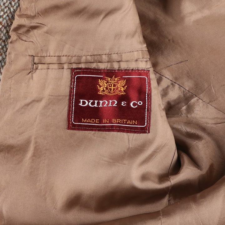 Vintage Harris Tweed Dunn & Co. wool tailored jacket from the 1950'S to 1960s, made in England, size M. wool Beige type Vintage Second Hand