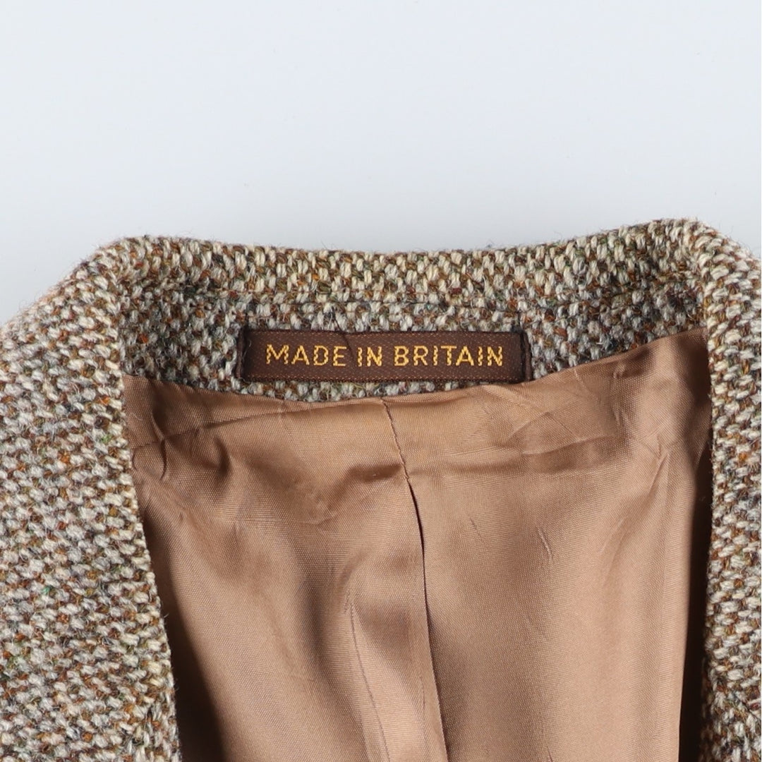 Vintage Harris Tweed Dunn & Co. wool tailored jacket from the 1950'S to 1960s, made in England, size M. wool Beige type Vintage Second Hand