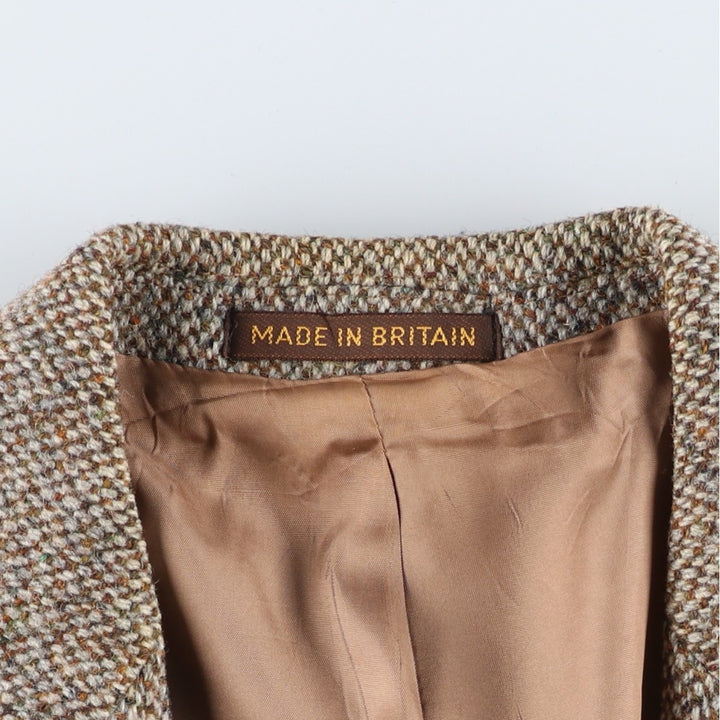 Vintage Harris Tweed Dunn & Co. wool tailored jacket from the 1950'S to 1960s, made in England, size M. wool Beige type Vintage Second Hand