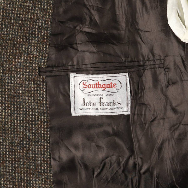 Southgate Tweed Jacket, Made in USA, Men's Size Medium, Vintage wool brown type Vintage Second Hand