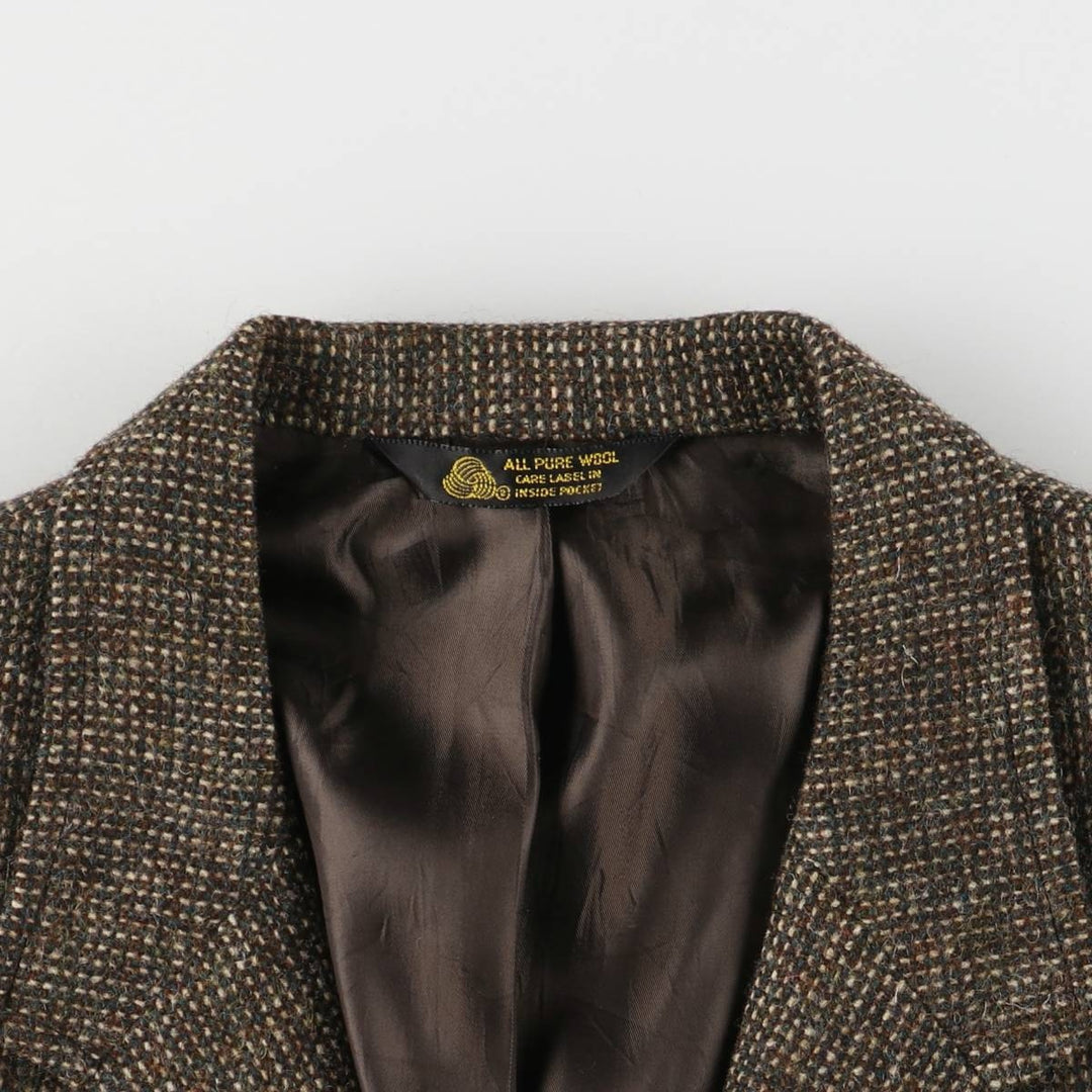 Southgate Tweed Jacket, Made in USA, Men's Size Medium, Vintage wool brown type Vintage Second Hand