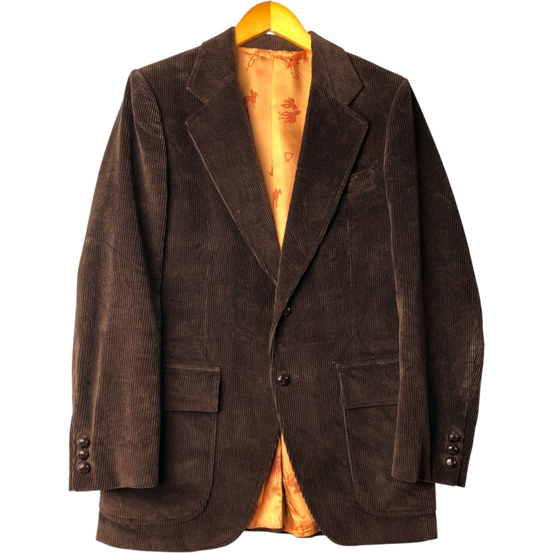 TIP TOP HENLEY Corduroy Tailored Jacket, Men's Size Small cotton brown type Vintage Second Hand