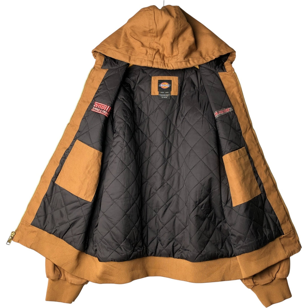 Dickies Active Jacket Type Padded Duck Full Zip Hoodie, Men's XL cotton ocher yellow type Vintage Second Hand