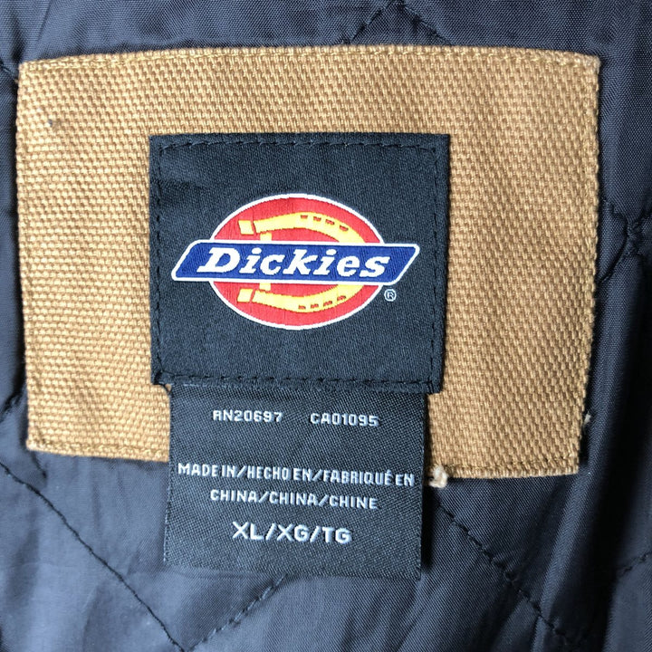 Dickies Active Jacket Type Padded Duck Full Zip Hoodie, Men's XL cotton ocher yellow type Vintage Second Hand