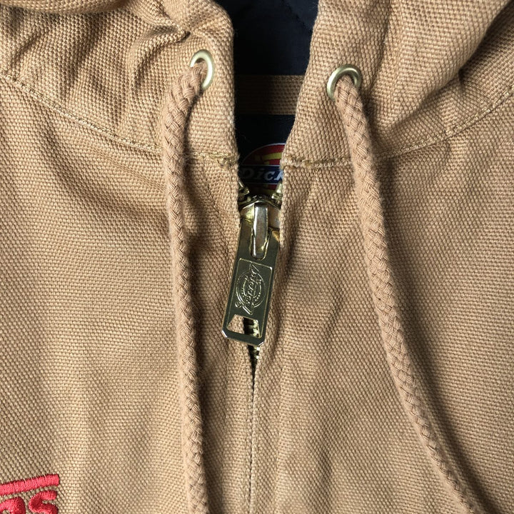 Dickies Active Jacket Type Padded Duck Full Zip Hoodie, Men's XL cotton ocher yellow type Vintage Second Hand