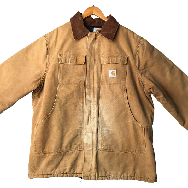 Carhartt Traditional Padded Duck Work Jacket, Men's Size XL unclear ocher yellow type Vintage Second Hand