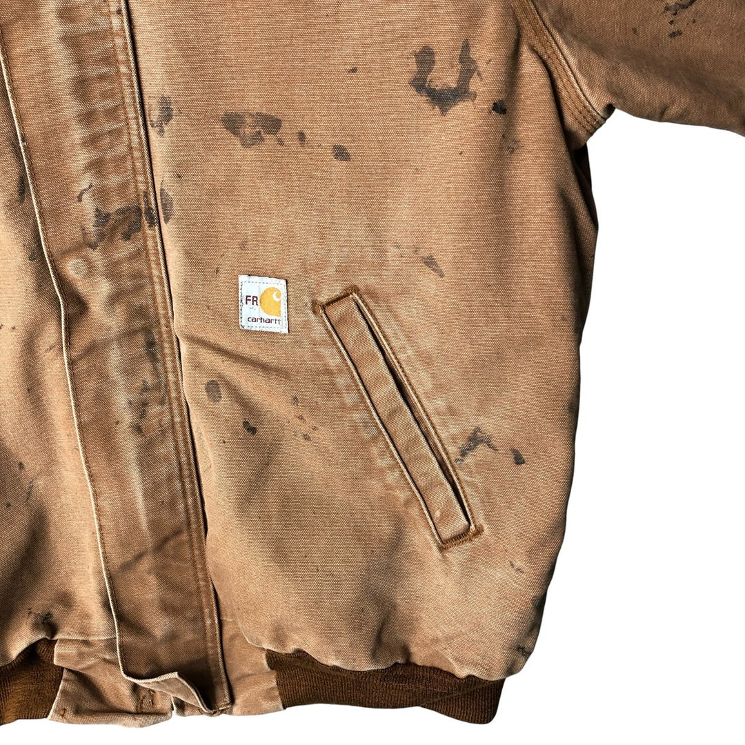 Carhartt FR Series Padded Duck Work Blouson, Men's Size XL cotton ocher yellow type Vintage Second Hand