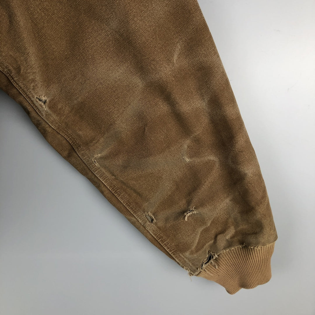 Carhartt Active Jacket, Padded Duck Full-Zip Hoodie, Men's XXL cotton Khaki type brown Vintage Second Hand