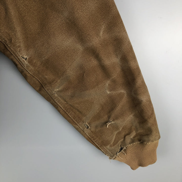 Carhartt Active Jacket, Padded Duck Full-Zip Hoodie, Men's XXL cotton Khaki type brown Vintage Second Hand